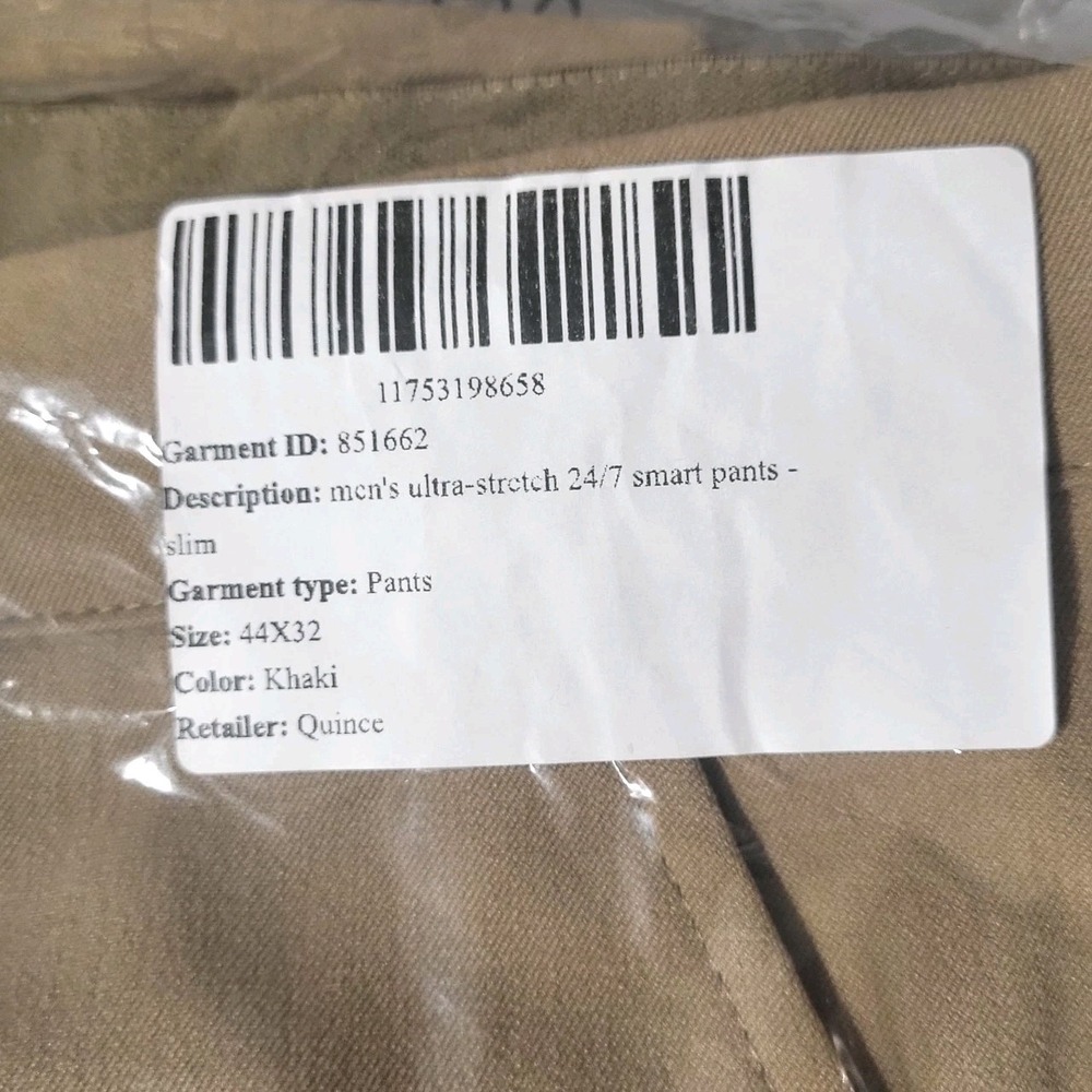 NWT Quince Mens Ultra Stretch 24/7 Smart Chino Pants Khaki 44X32 Casual Neutral - Picture 4 of 12